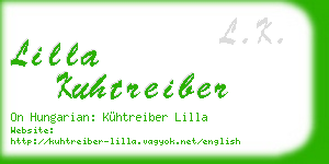 lilla kuhtreiber business card
